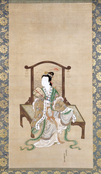 Chinese Beauty, De Chinese Beauty, Phoenix And Peacock (tinta y color sobre seda) de Tosa Mitsuoki