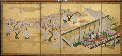 <em>El cuento de Genji</em>, Capítulo 34; Kashiwagi ve a la Tercera Princesa de Tosa Mitsuoki