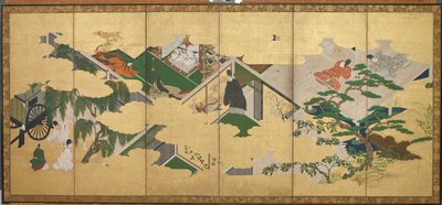 El cuento de Genji, capítulo 2: La visita del príncipe Genji a Utsusemi de Tosa Mitsuoki