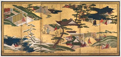 Escenas del cuento de Genji de Tosa School