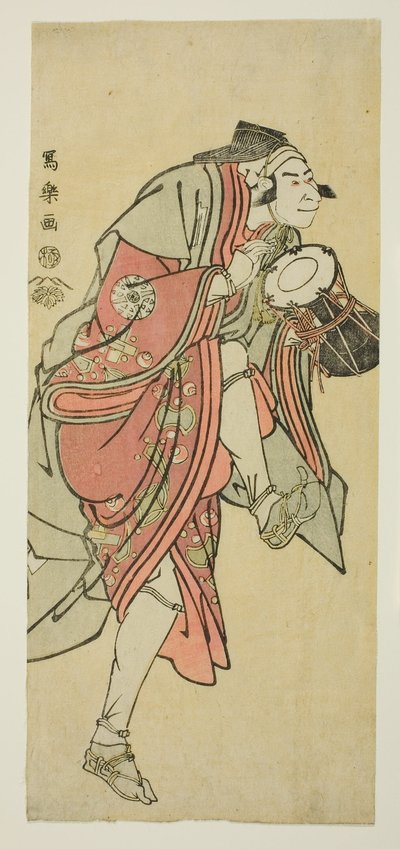 Nakamura Nakazo II en el Papel de Aramaki Mimishiro Kanetora Disfrazado de Saiwaka de Toshusai Sharaku