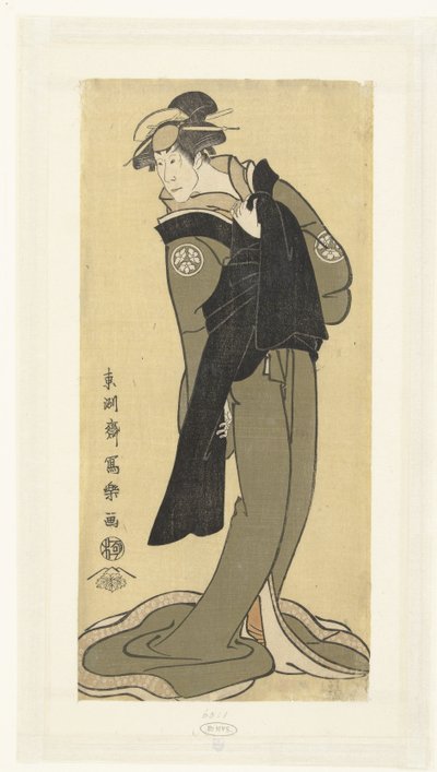 Portret van Osagawa Tsuneyo II en vrouwenrol de Toshusai Sharaku