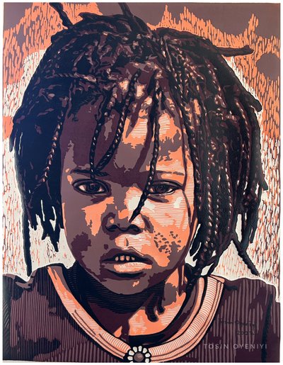 Retrato de un niño africano de Tosin Oyeniyi