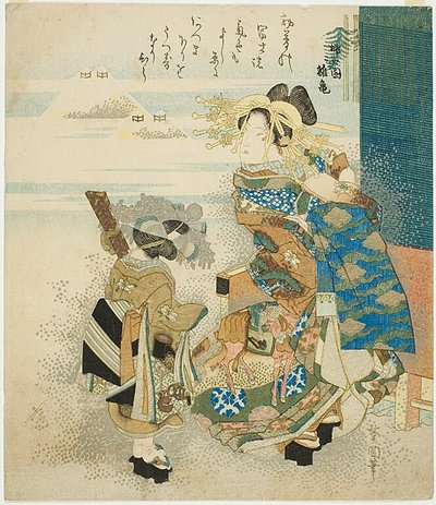 Cortesana y asistente de Totoya Hokkei