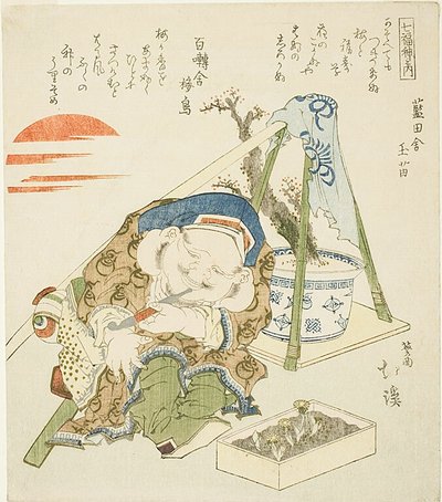 Daikoku, de la serie de "Los siete dioses de la suerte (Shichi fuku jin no uchi)" de Totoya Hokkei