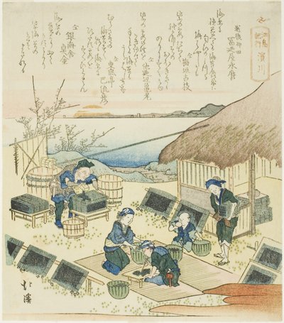 Hamagawa, de la serie "Un registro de un viaje a Enoshima (Enoshima kiko)" de Totoya Hokkei