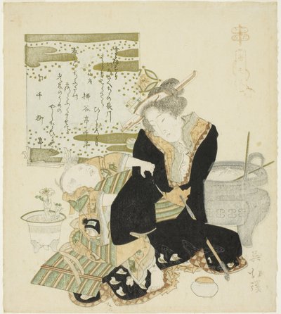 Madam Tang (Jp: To Fujin), de la serie "Veinticuatro paradigmas de piedad filial (Nijushiko)" de Totoya Hokkei