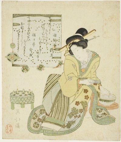 Zeng Shen, de la serie "Veinticuatro Ejemplos de Piedad Filial" de Totoya Hokkei