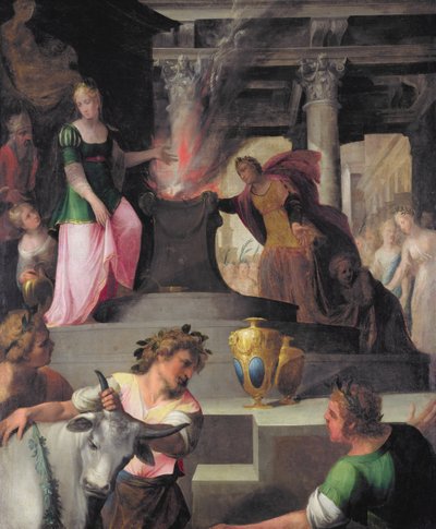 Hyante y Climene ofreciendo un sacrificio a Venus, de 