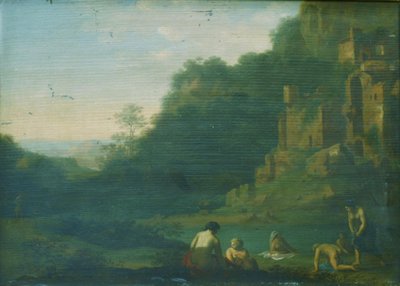 Ninfas bañándose de Toussaint Gelton