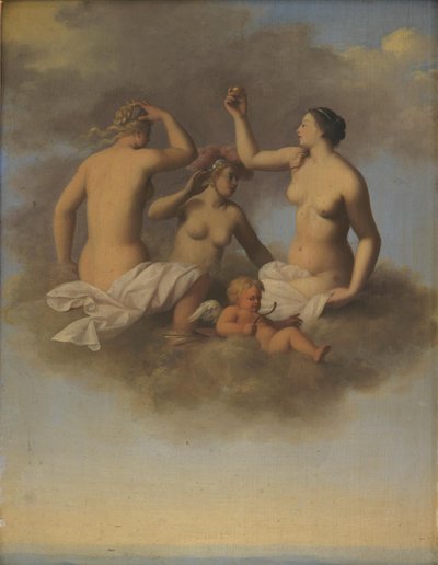Juno, Minerva y Venus con Cupido de Toussaint Gelton