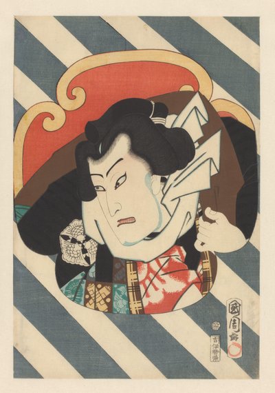 Retrato de la luchadora de sumo Nuregami Chôgorô de Toyohara Kunichika
