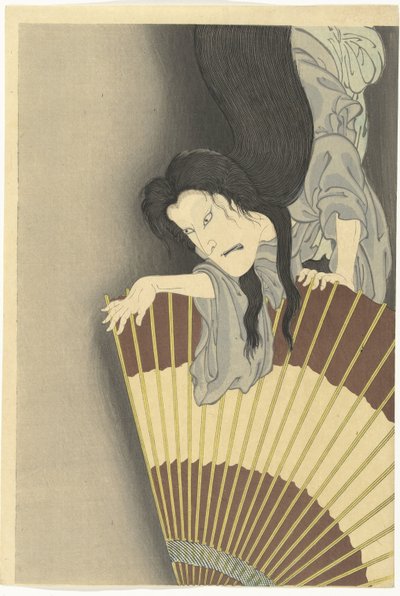 Samurai Aoyama y el fantasma Okiku de Toyohara Kunichika