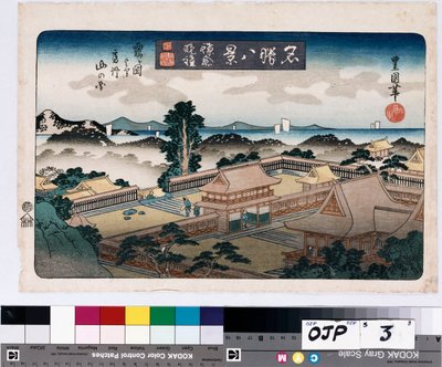 "Campana de la tarde, Kamakura", de la serie "Ocho vistas de lugares famosos" de Toyokuni II