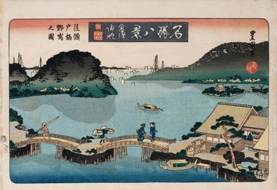 Crepúsculo, Atami, de la serie Ocho vistas de lugares famosos de Toyokuni II