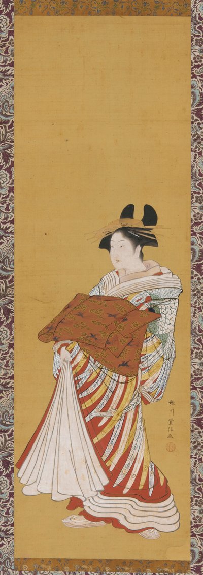 Yujo en desfile de Toyonobu Utagawa