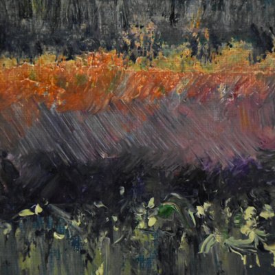 Floración nocturna 2, 2019 (óleo sobre lienzo) de Tracy Lambros