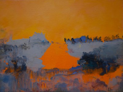 Tangerine Dreamscape 1, 2024 (óleo sobre lienzo) de Tracy Lambros