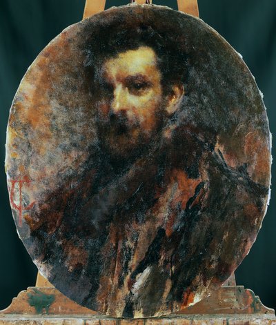 Retrato de Cletto Arrighi, seudónimo de Carlo Righetti (Milán) de Tranquillo Cremona
