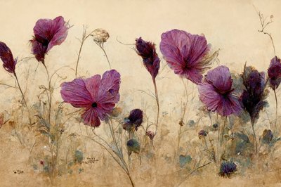 Flores de color morado suave de Treechild
