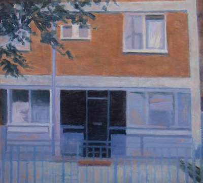 Un lugar para vivir 5, 2010 (óleo sobre contrachapado) de Trevor Burgess