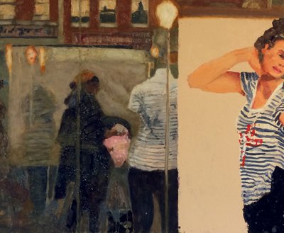 Modelos para la vida, 2019 (óleo sobre tabla) de Trevor Burgess