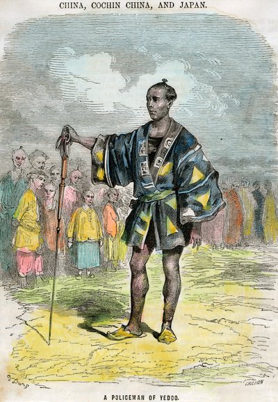 Un policía de Yeddo Edo, Japón, c. 1880 de Trichon