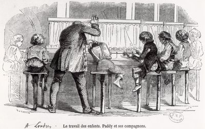 Niños trabajando en bobinas en Londres, Paddy y sus compañeros, de 
