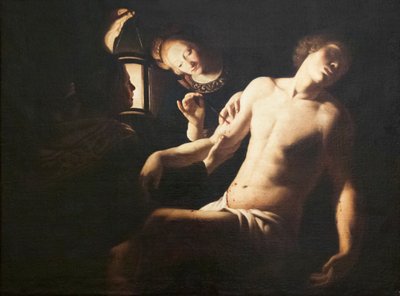 San Sebastián curado por Santa Irene (óleo sobre lienzo) de Trophime Bigot