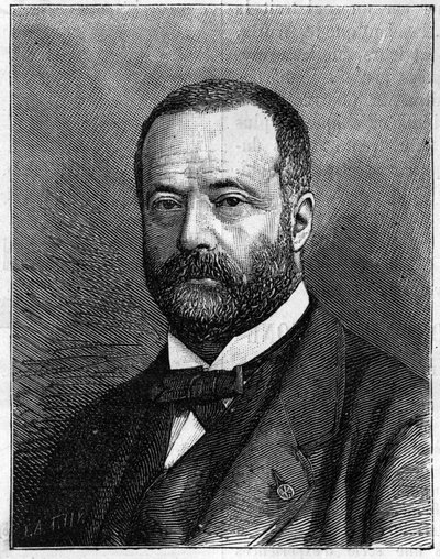 Retrato de Henri Sainte Claire (Sainte-Claire) Deville (1818-1881), químico francés. (De una fotografía de Mr. Truchelut). Grabado en “La Nature: revue des sciences et de leurs aplicaciones aux arts et a l