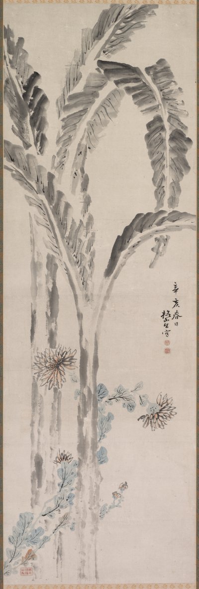 Banana Plant and Chrysanthemum de Tsubaki Chinzan
