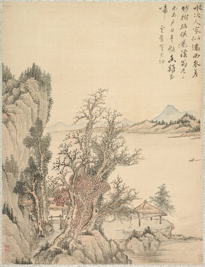 Vivienda junto a la orilla, 1847 de Tsubaki Chinzan