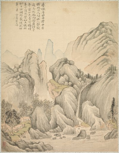 Colinas plegadas y picos estratificados, 1847 de Tsubaki Chinzan
