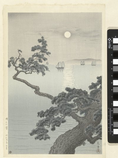 hebra akashi Akashi no hama (título sobre objeto) de Tsuchiya Kōitsu