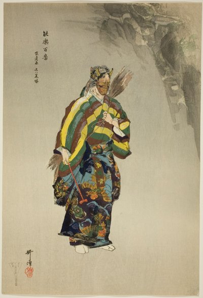 Adachiga Hara, de la serie "Cien no dramas (Nogaku hyakuban)" de Tsukioka Kogyo