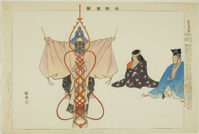 Fuji Taiko, de la serie "Imágenes de actuaciones de No (Nogaku Zue)" de Tsukioka Kogyo