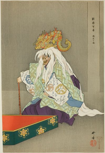 Genzai Shichimen, de la serie "Cien No Dramas (Nogaku hyakuban)" de Tsukioka Kogyo