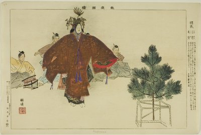 Hagoromo, de la serie "Imágenes de No Performances (Nogaku Zue)" de Tsukioka Kogyo