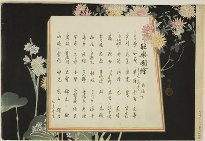 Página de índice, impresiones .51-.100 (Vol.1), de la serie "Imágenes de actuaciones No (Nogaku Zue)" de Tsukioka Kogyo