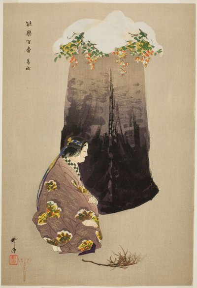 Kazuraki, de la serie "Cien No Dramas (Nogaku hyakuban)" de Tsukioka Kogyo