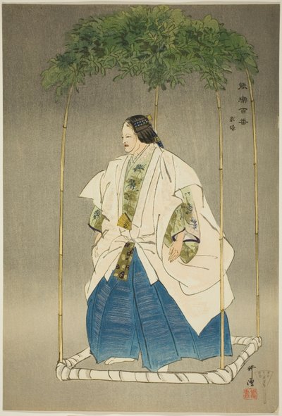 Motome-zuka, de la serie "Cien No Dramas (Nogaku hyakuban)" de Tsukioka Kogyo