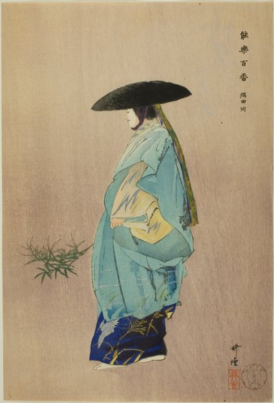 Sumidagawa, de la serie "Cien No Dramas (Nogaku hyakuban)" de Tsukioka Kogyo