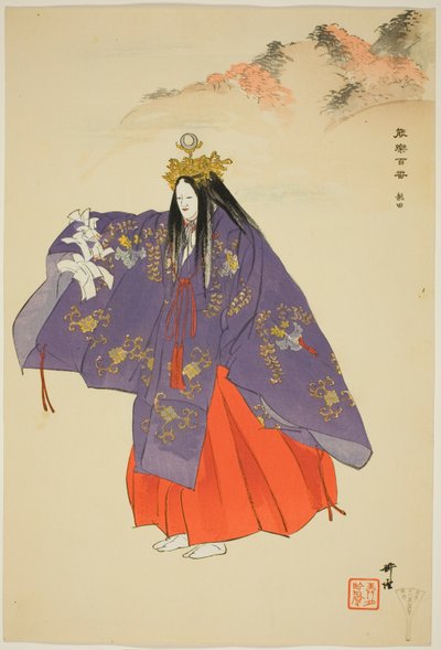 Tatsuta, de la serie "Cien No Dramas (Nogaku hyakuban)" de Tsukioka Kogyo