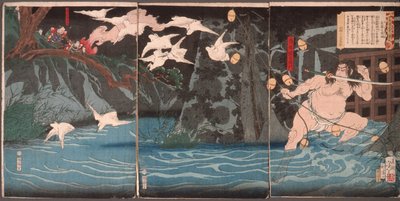 Lluvia vespertina en Nagashino de Tsukioka Yoshitoshi