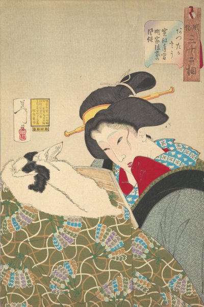 Sintiendo Calor, 1888 de Tsukioka Yoshitoshi