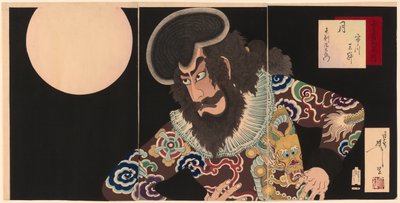 Ichikawa Danjūrō IX como Kezori Kuemon de Tsukioka Yoshitoshi