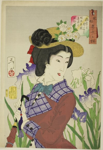 Con ganas de pasear, de la serie "Treinta y dos aspectos de las mujeres" de Tsukioka Yoshitoshi