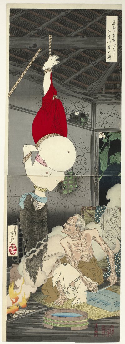 Casa solitaria en el páramo de Adachi de Tsukioka Yoshitoshi