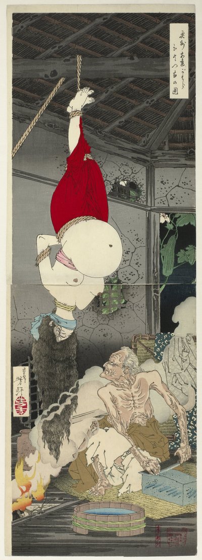 Casa solitaria en el páramo de Adachi de Tsukioka Yoshitoshi