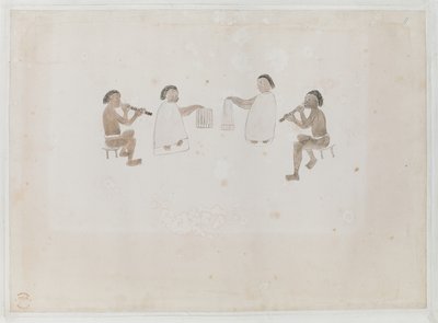 Añadir MS 15508 f.11 Músicos de Tahití, junio de 1770 (acuarela sobre papel) de Tupaia Tupaia